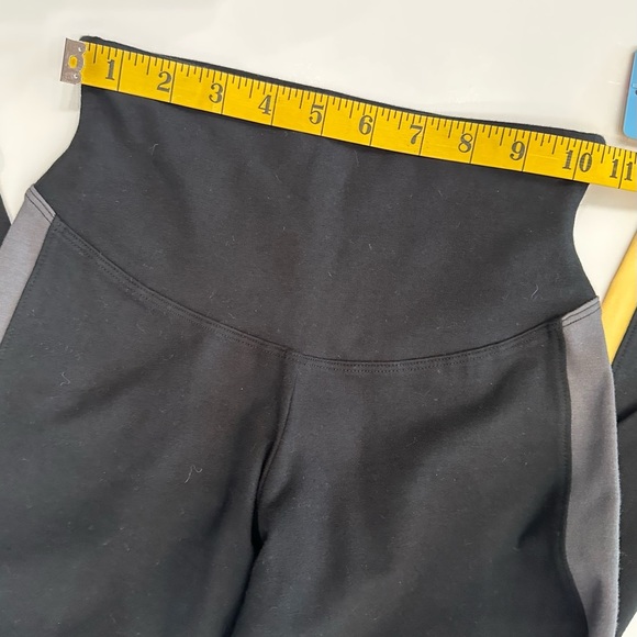 YUMMIE RACHEL SHAPING LEGGING WITH GRAY & YELLOW RACING STRIPE - COTTON STRETCH - Picture 8 of 9